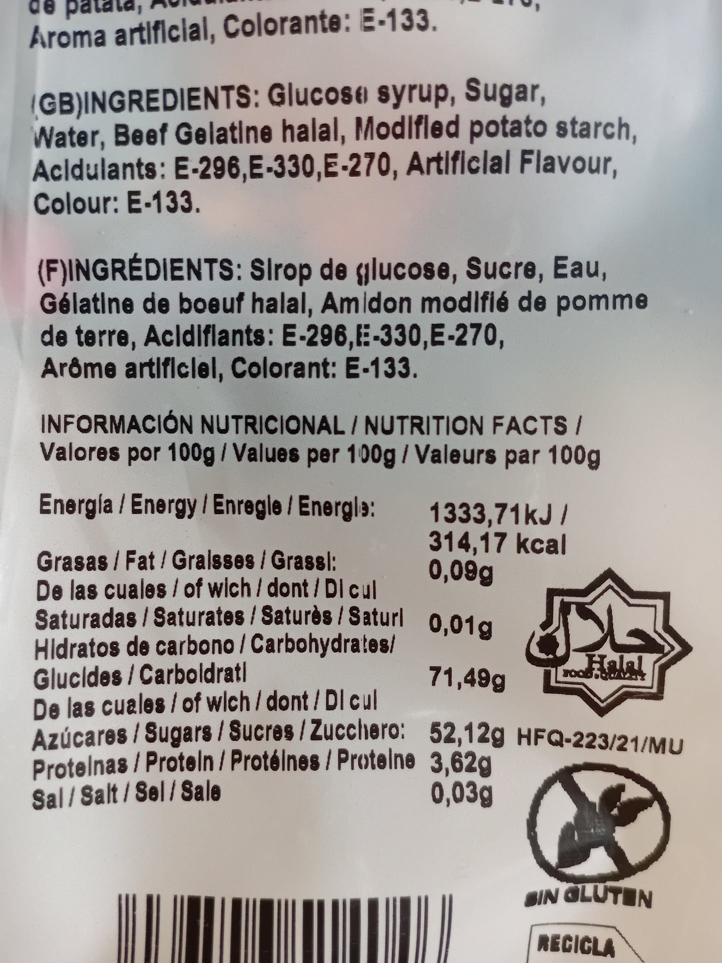 Dulceplus Anneaux sucrés goût FRAMBOISE les (100g)