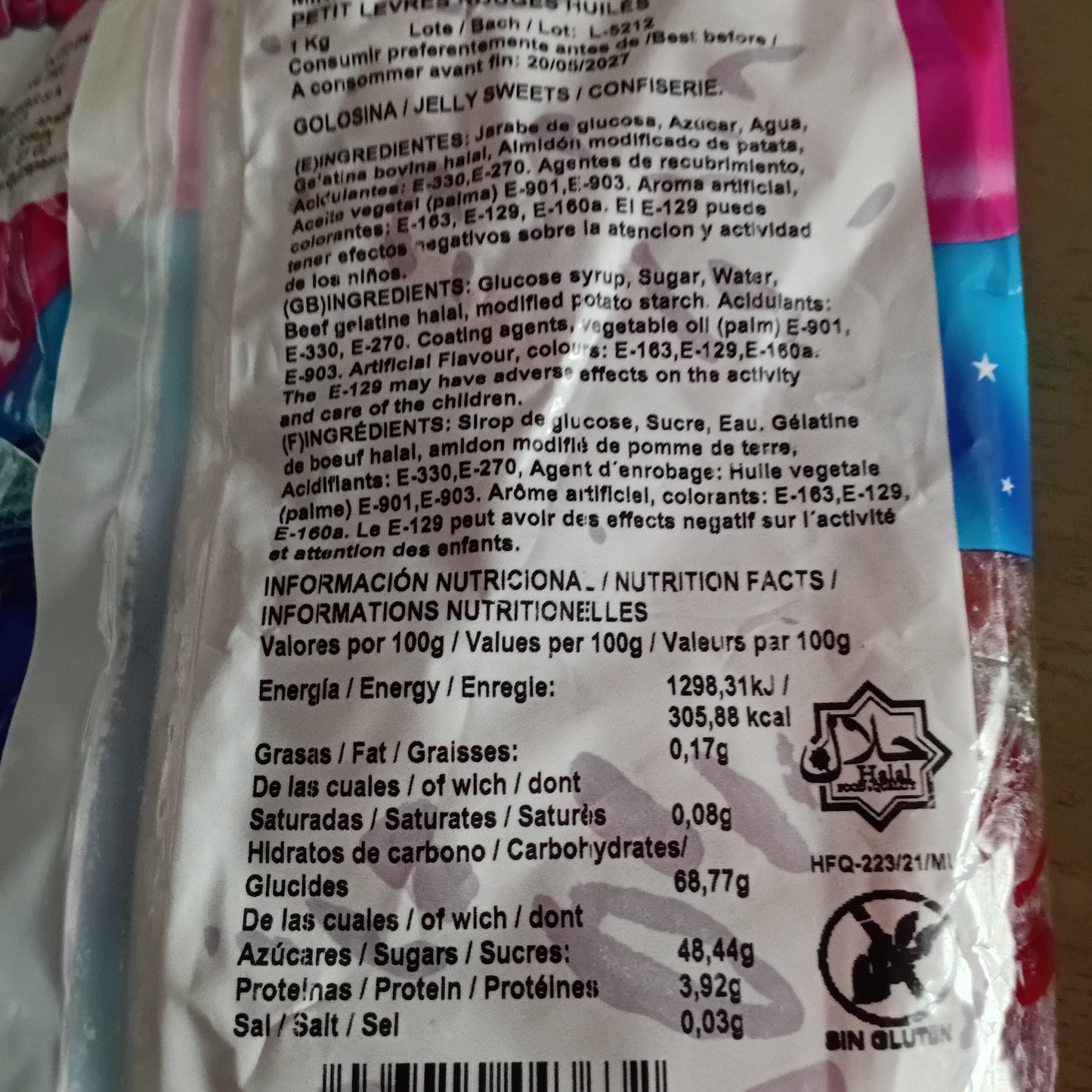 Dulceplus Mini lèvres rouges goût cerise les (100g)